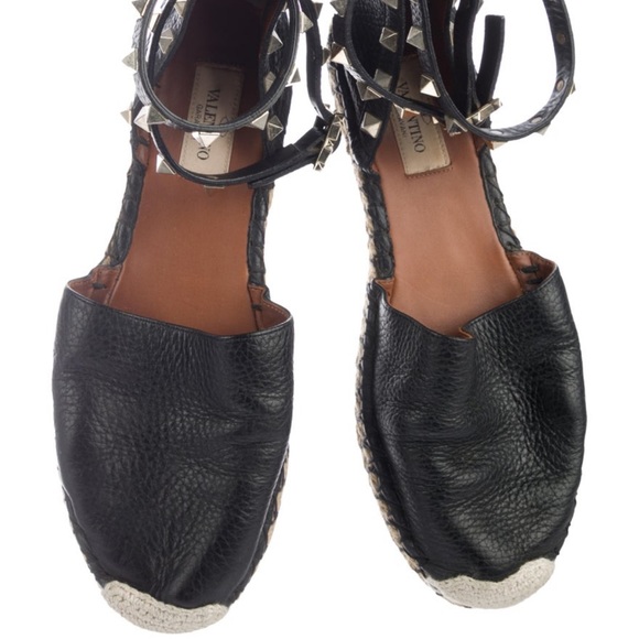 Valentino Rockstud Leather Espadrilles - Picture 3 of 5